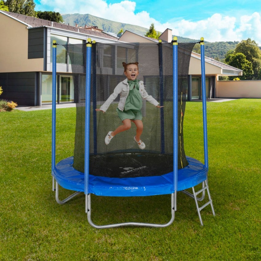 Trampolino Elastico Giardino Yelloo Sport Ø185cm - Con Rete Sicurezza, Portata 50kg, Certificato CE - Foto 10
