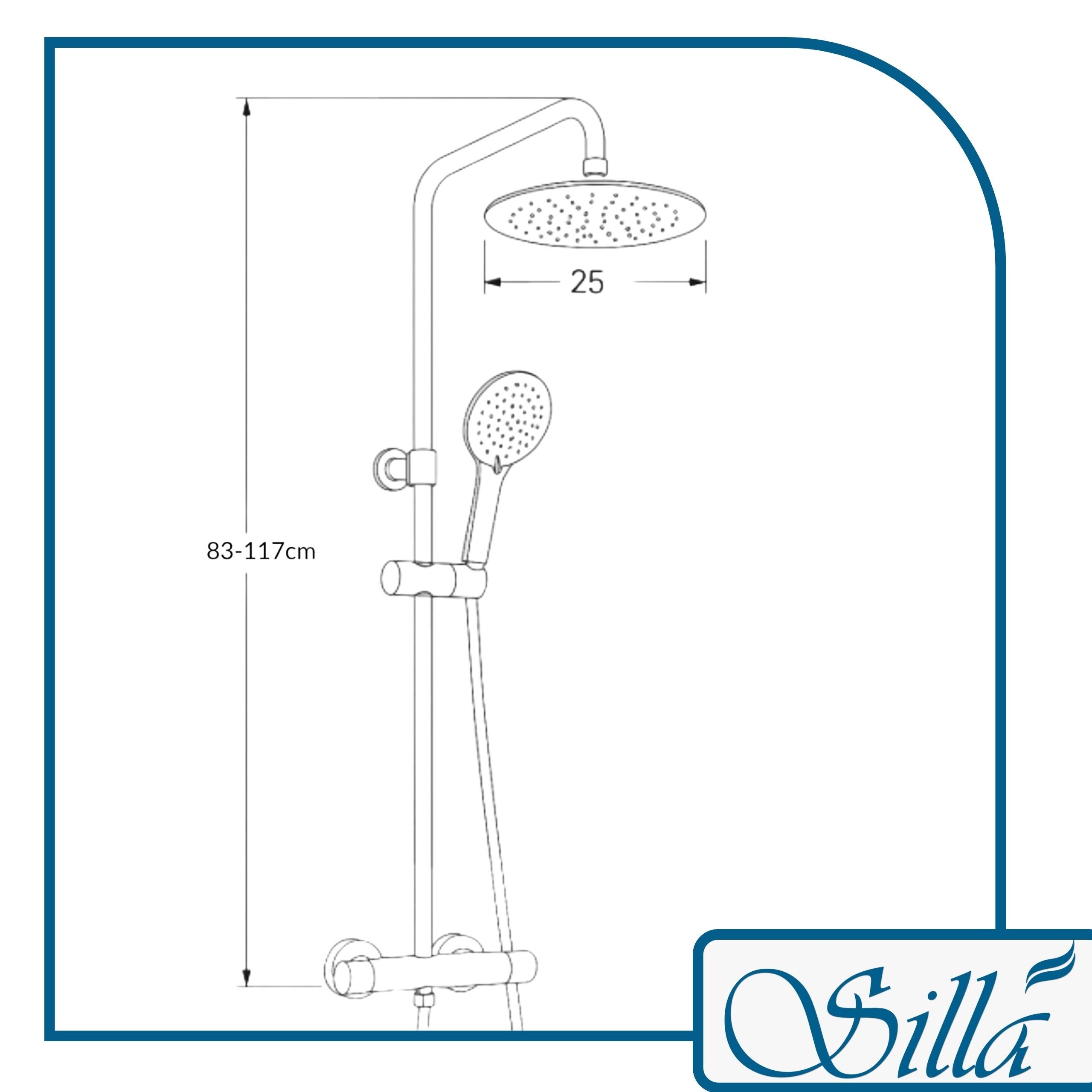 Conjunto de duche com torneira, Preto - 2
