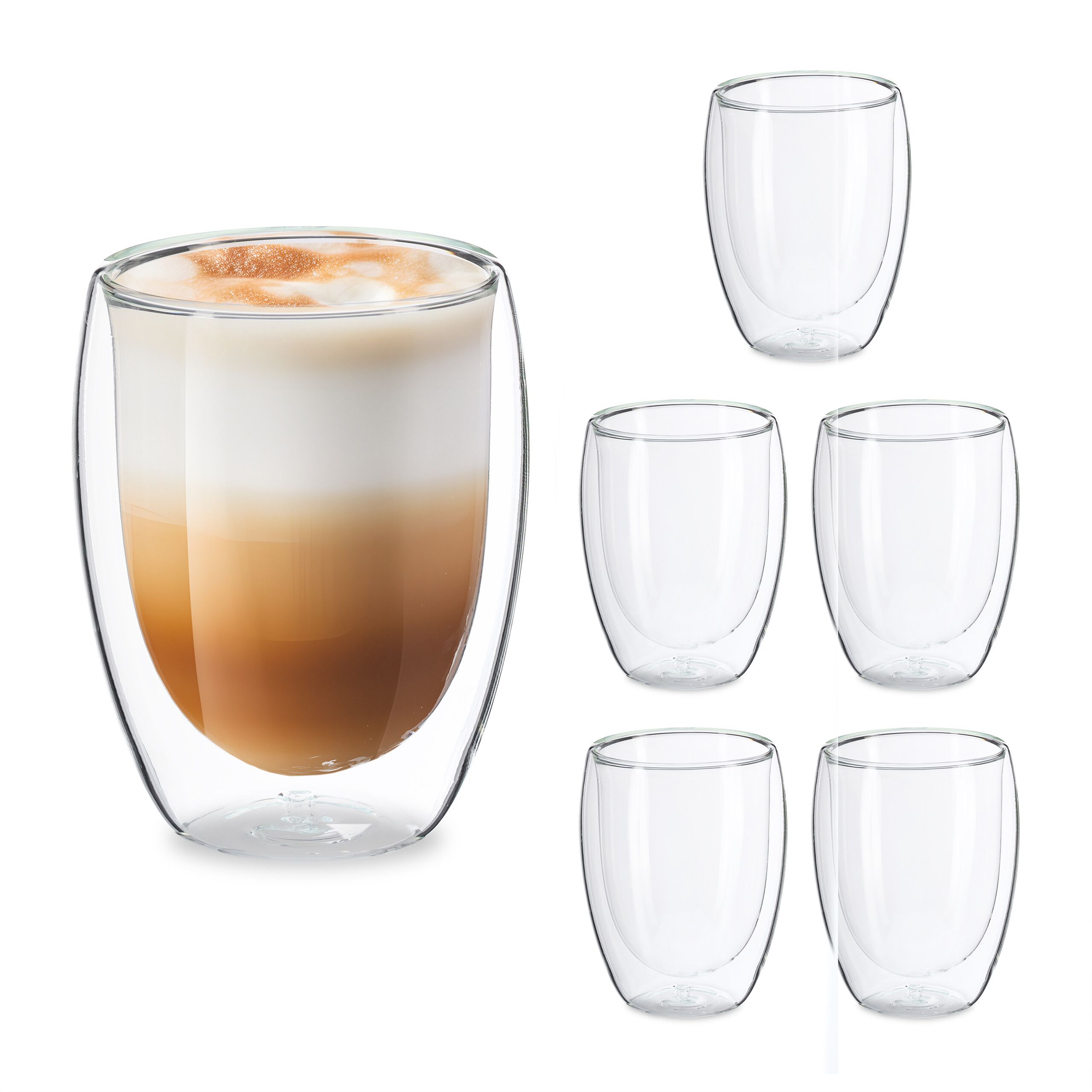 Tazzine Caffe Particolari TUIHJA Set Di 4 Tazze Da Caffè In Vetro A Doppia Parete Con Manico, Tazze In Vetro A Doppia Parete Per Espresso, Latte, Cappuccino (150 Ml Villeroy E Boch