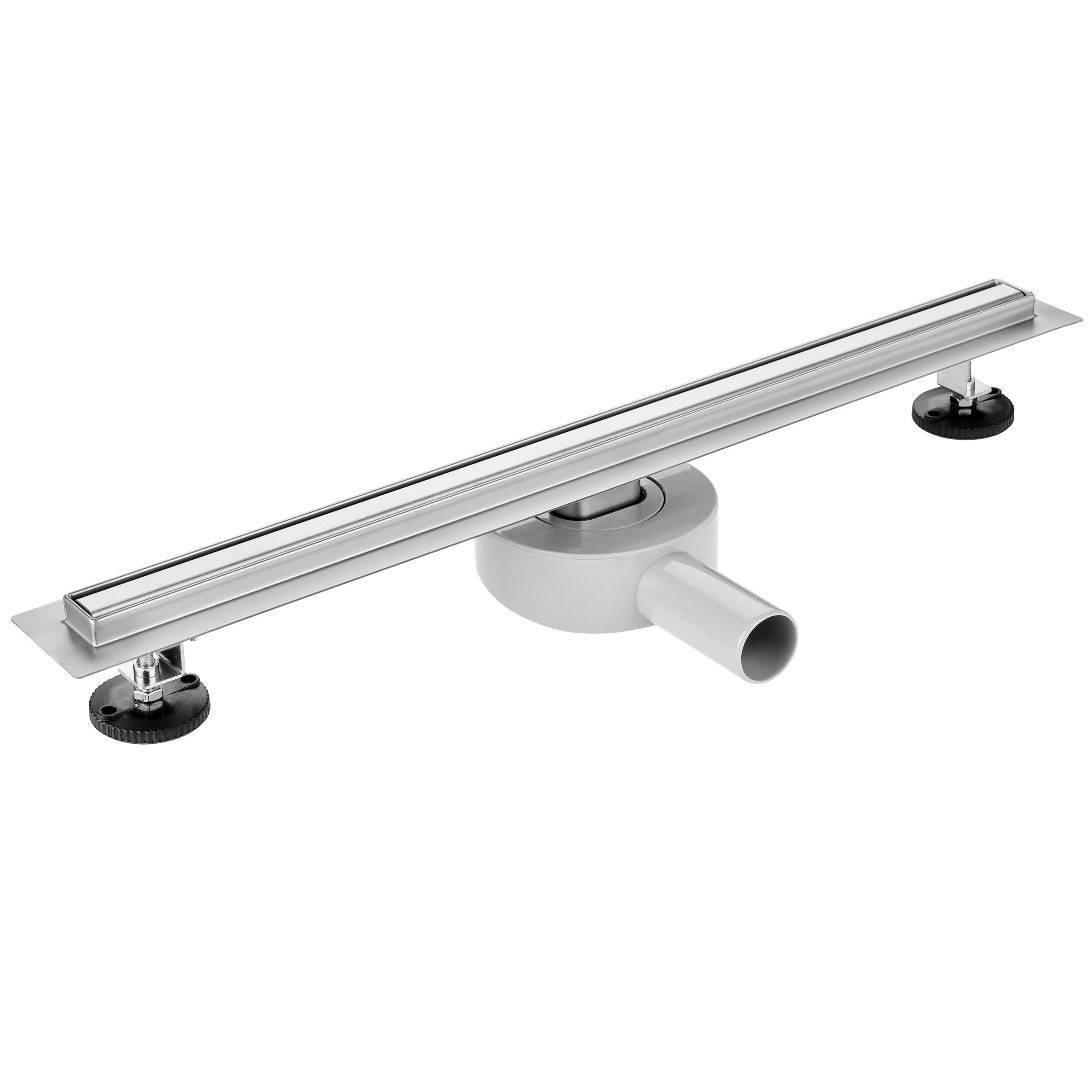 AquaUno - Odpływ liniowy 90 cm Inox - odpływ prysznicowy wąski 90 cm z syfonem - Prysznicowy odpływ BASIC S&L ze stali nierdzewnej AISI 304