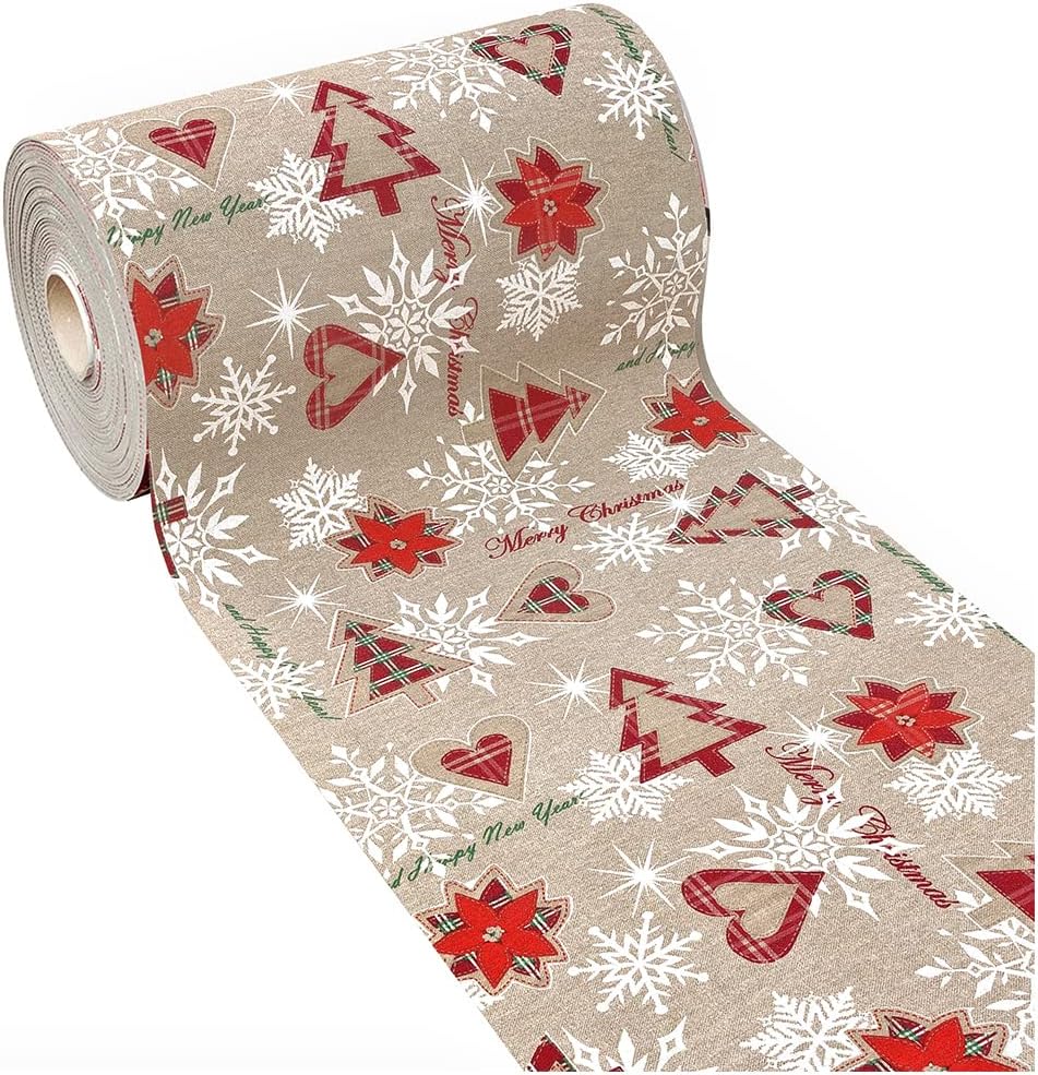 Alfombra de cocina navideña 52x400 cm antideslizante flexible recortable decoraciones fiesta dibujo b