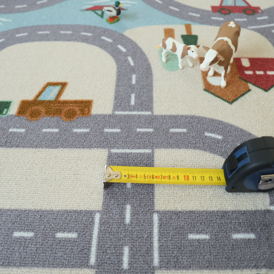 Tapis de jeu enfant - Circuit de voiture - Campagne - 120 x 170 cm - 5