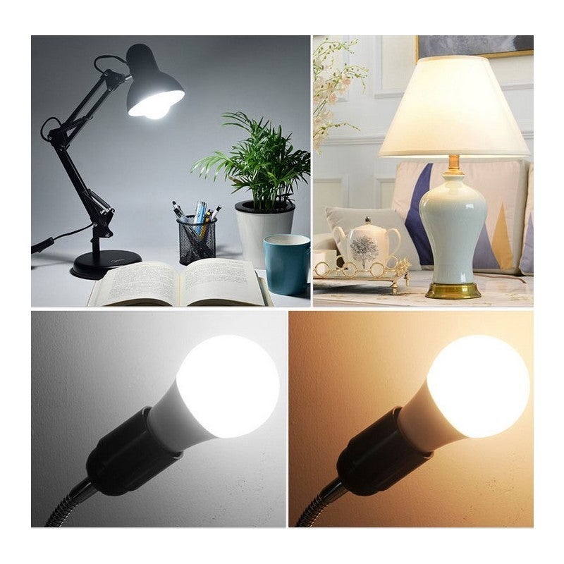 Pack x 10 - Ampoule LED E27 A60 - 9W - Blanc Froid - 4