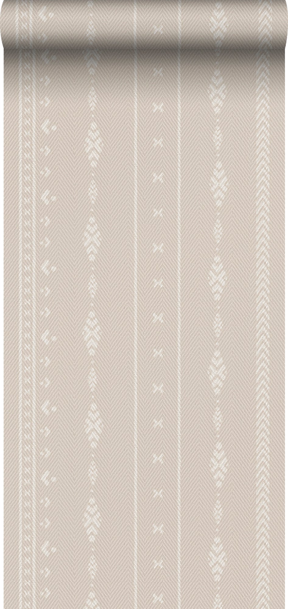 Tapeta motyw etniczny beżowymIbiałym - 53 cm x 10 m - SANDERS &amp; SANDERS