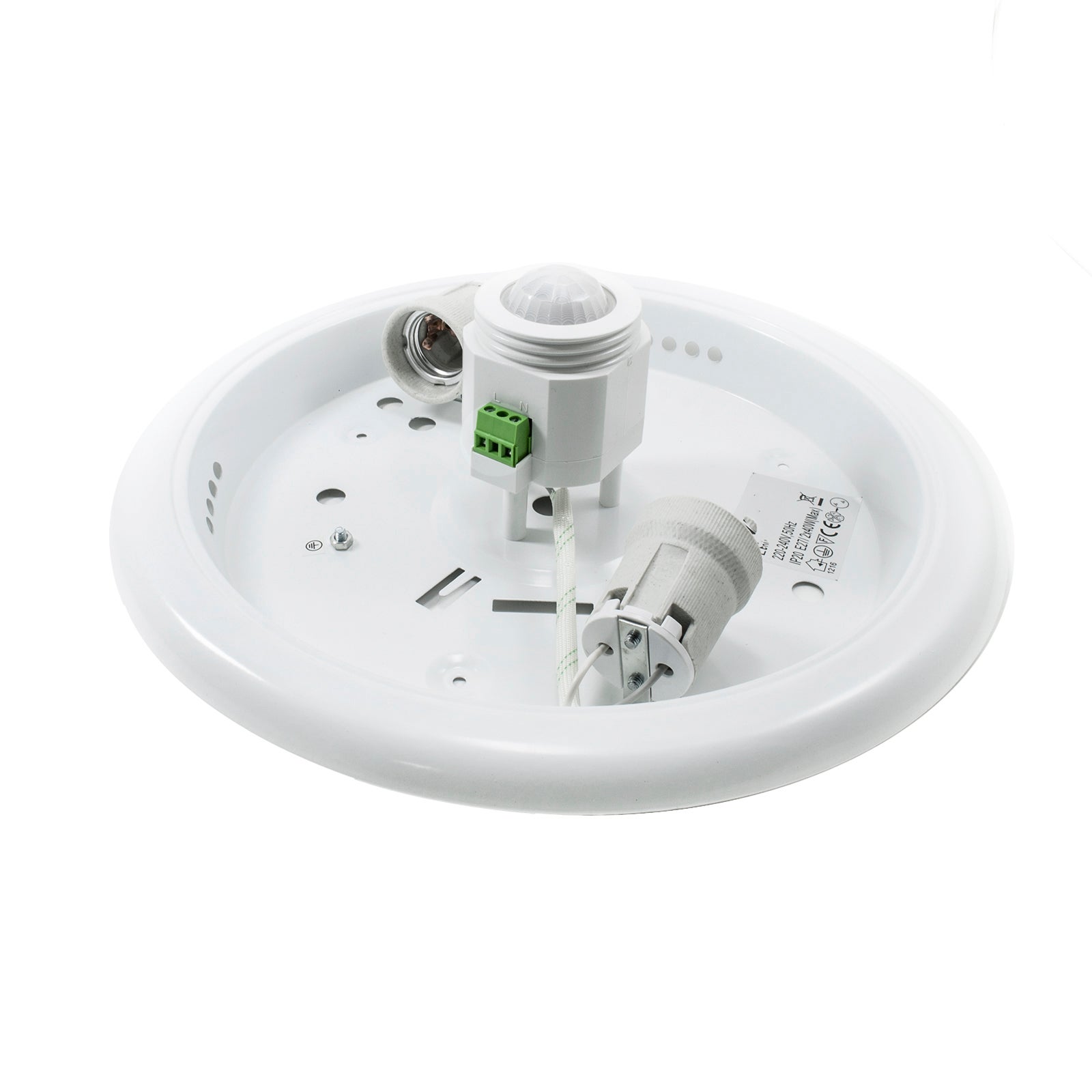 LEO Plafonnier LED double connexion E27 lumière automatique détecteur de mouvement crépuscule PIR 230V - 2