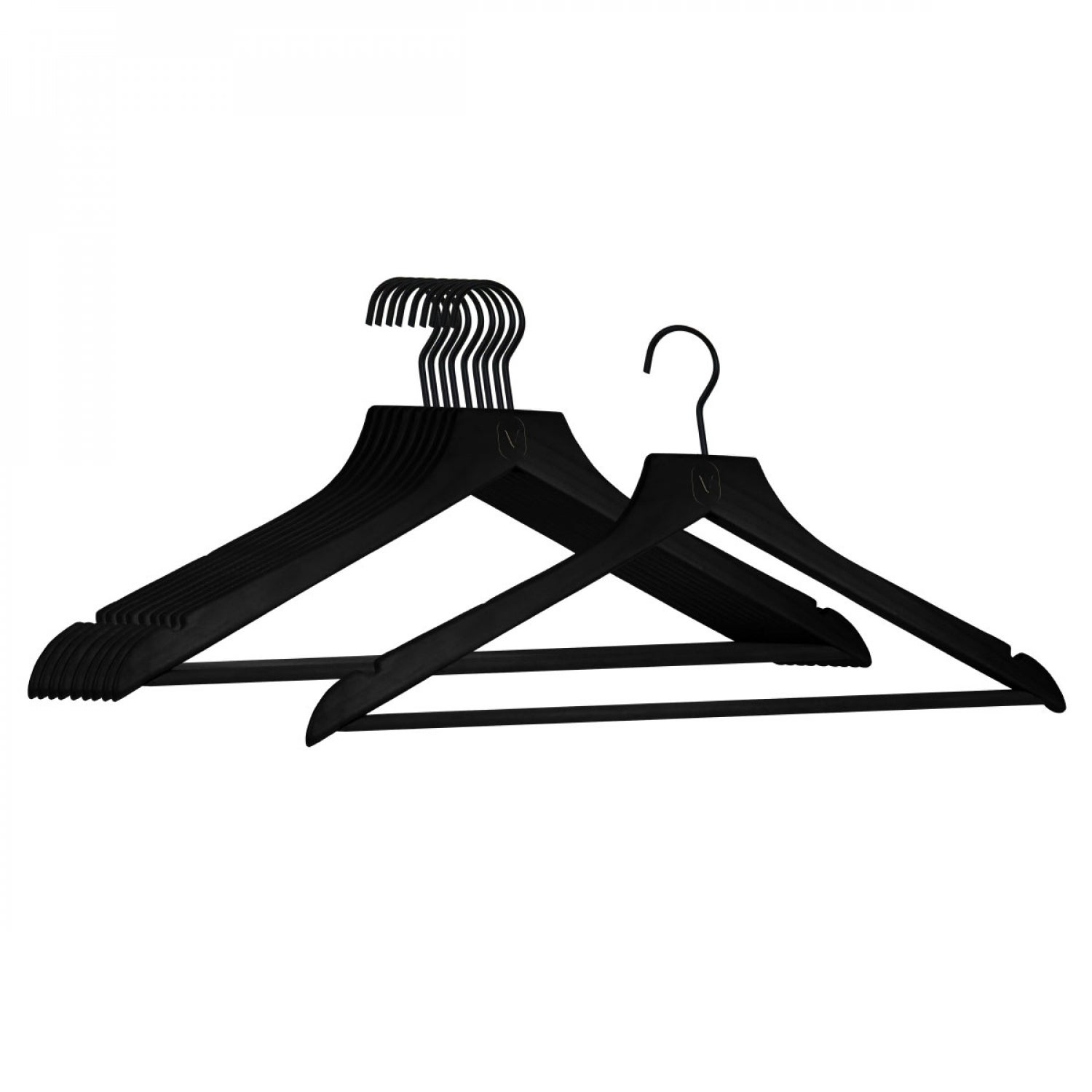 Cintres Bois Edihome Lot De 20 - Barre Antiglisse Pour Pantalons, Crochet Pivotant 360°