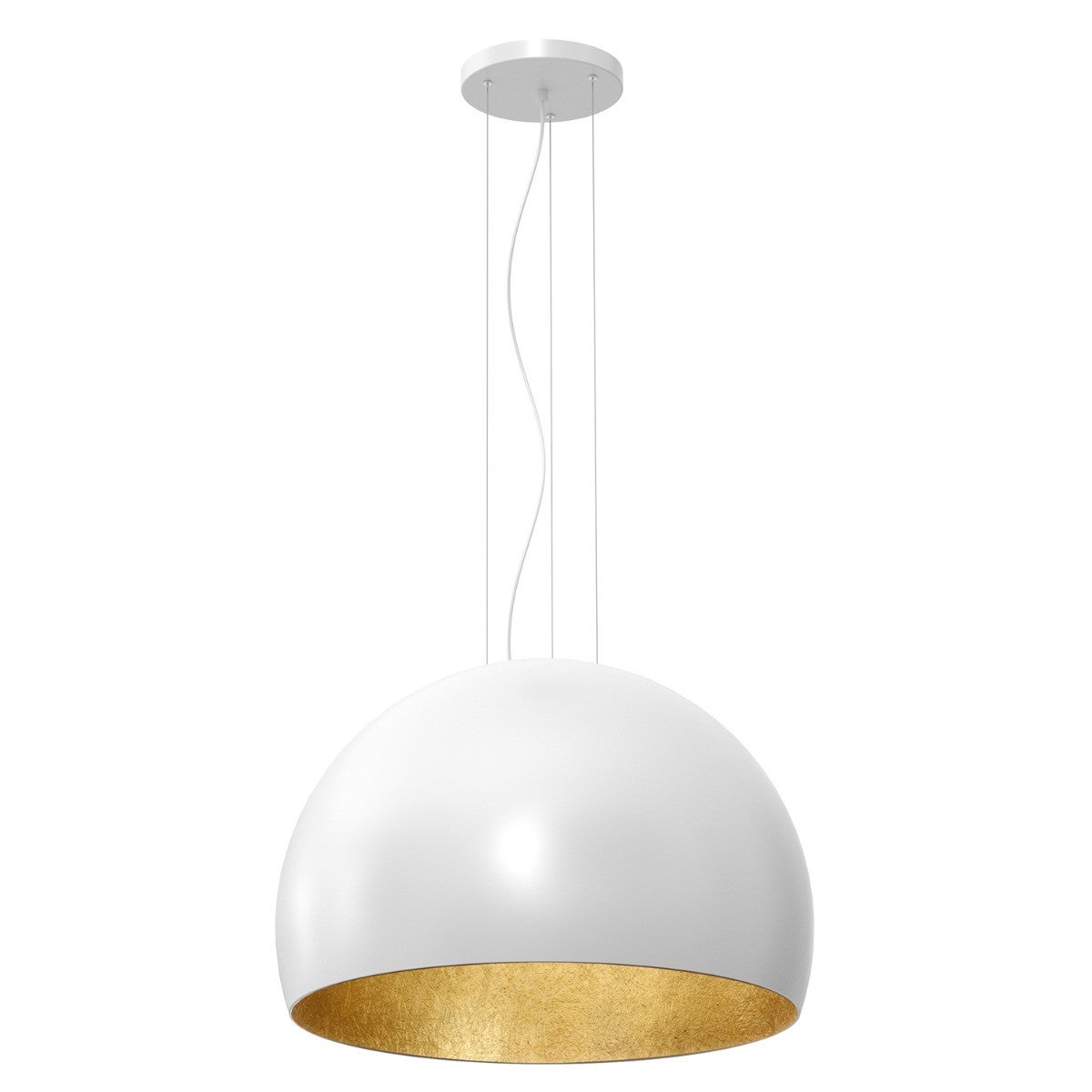 Lampa wisząca Compo biały mat-złota 1xE27x15W wym: 140 x 60 x 60 cm kompozyt Luminex
