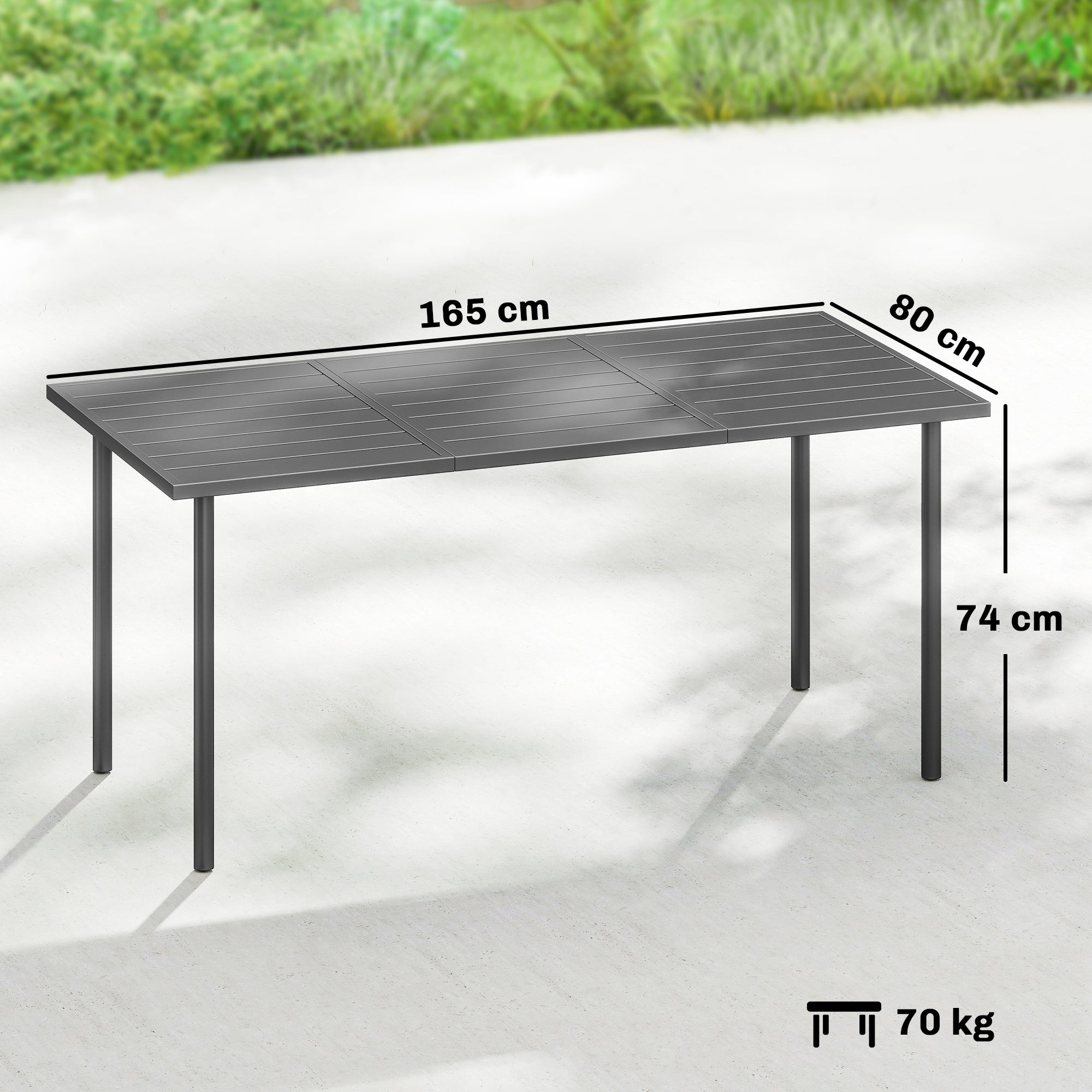 Table de jardin Acier Outsunny - 3
