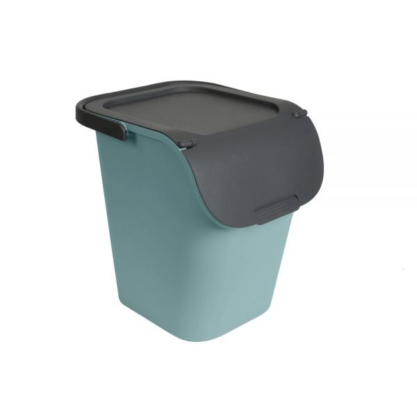 Poubelle à tri avec grande ouverture 40 litres - Vert