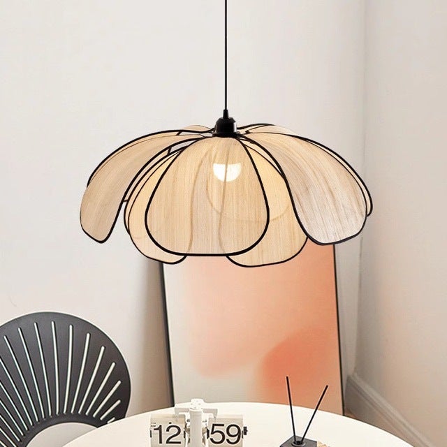 Lustre bohème, suspension en abaca tressée à la main, grand luminaire suspendu pour couloir, entrée, îlot de cuisine, salle à manger, chambre, 50 cm - 2