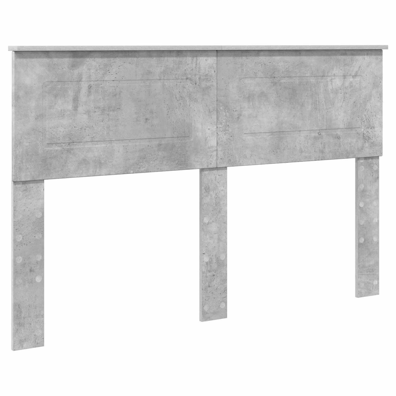 Cadre de lit gris béton 160 x 200 cm panneau de bois - 7
