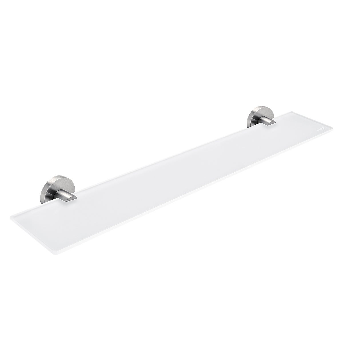 Haceka Ixi Tablette En Verre Brossé INOX 60cm - Accessoire Salle De Bain Élégant