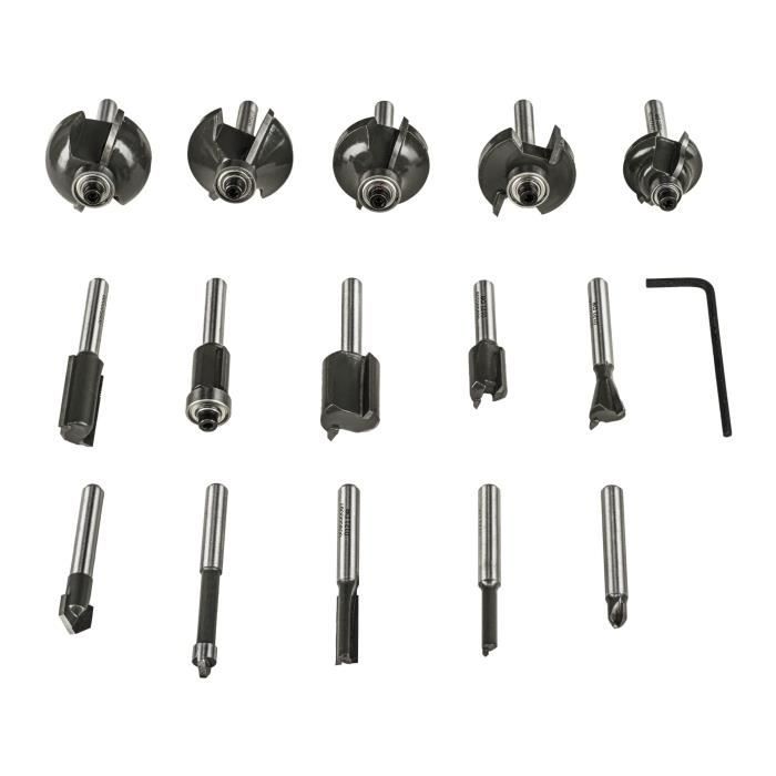 Coffret 15 fraises panachées RYOBI queue de diamètre 6mm RAKRBS15 - 2