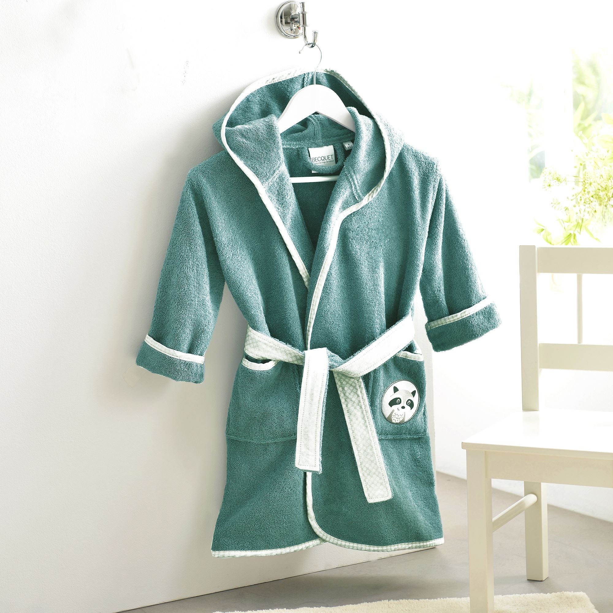 Peignoir de bain PETITES BETES ans bleu en coton Leroy Merlin