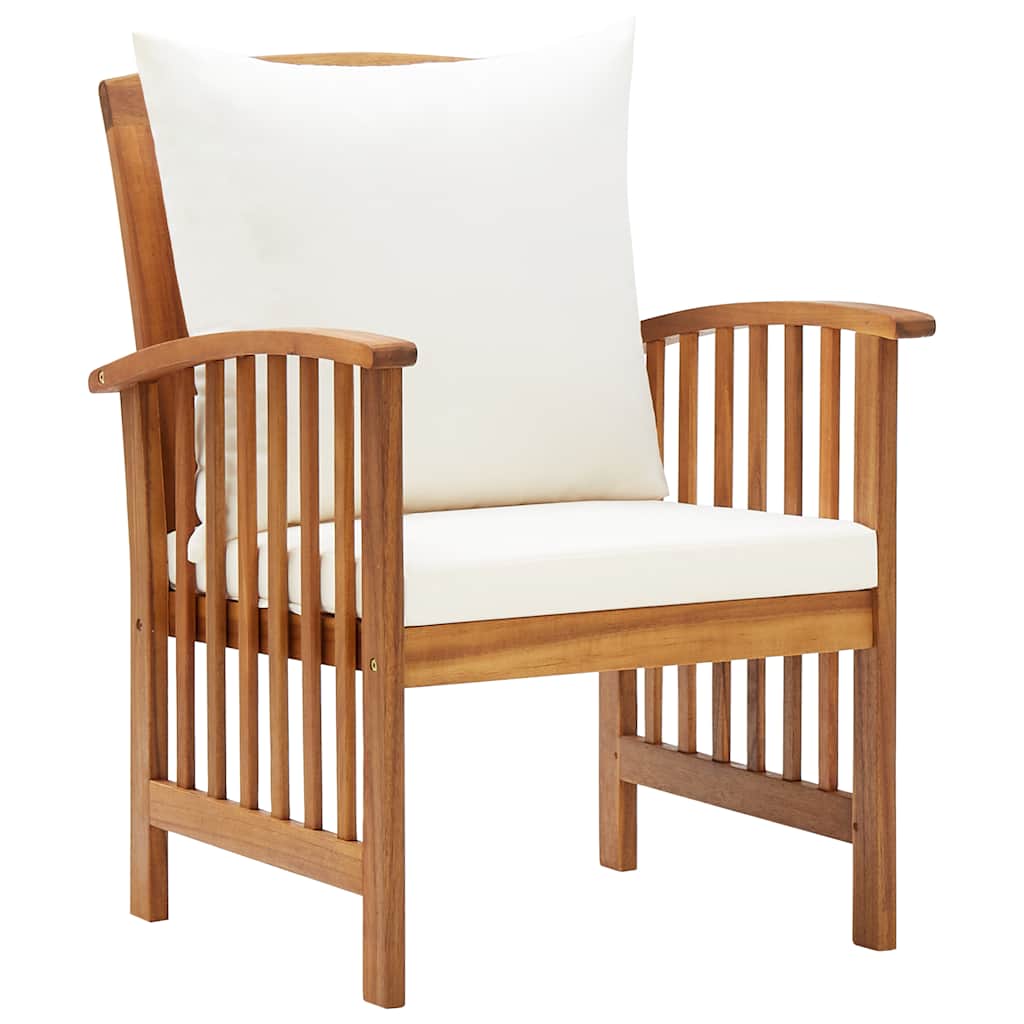 Maison Exclusive - Sedie da Giardino con Cuscini 2 pz in Massello di Acacia - 4