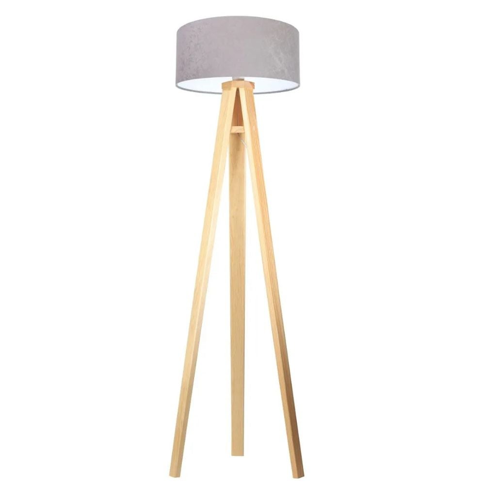 Lampa stojąca HOME 40 szara/biała/sosna