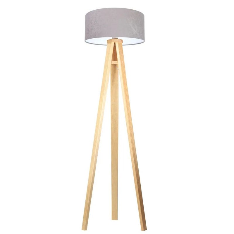 Lampa stojąca HOME 40 szara/biała/sosna
