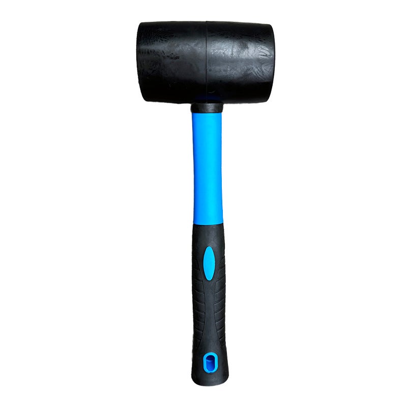Młotek gumowy | trzonek z włókna szklanego | czarna główka | Ø 50 mm | 500g