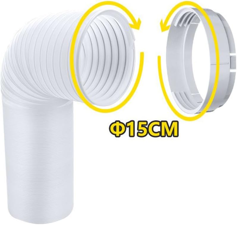15 cm Coupleur de tuyau d'échappement portable de pour climatiseur - Adaptateur de fenêtre - Connecteur de tube - Accessoires de climatisation mobile - 2