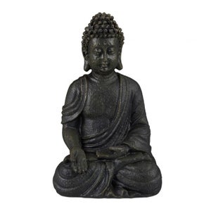 Statua di Buddha seduto nella pietra di Bhumisparsha Mudra, artigianato