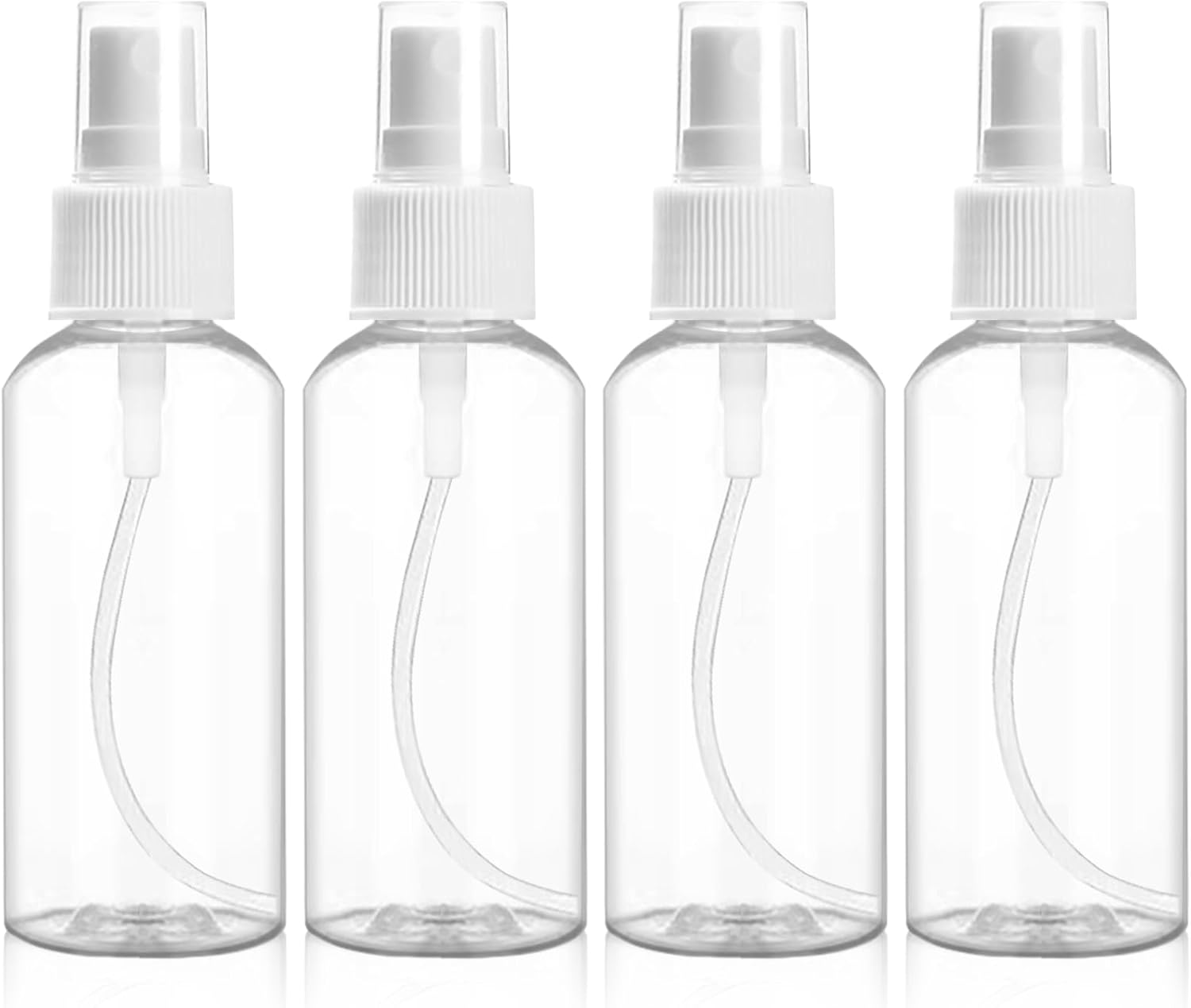Zestaw 4 butelek z rozpylaczem o pojemności 50 ml, butelek podróżnych, małych pojemników wielokrotnego użytku na kosmetyki, perfumy i artykuły podró