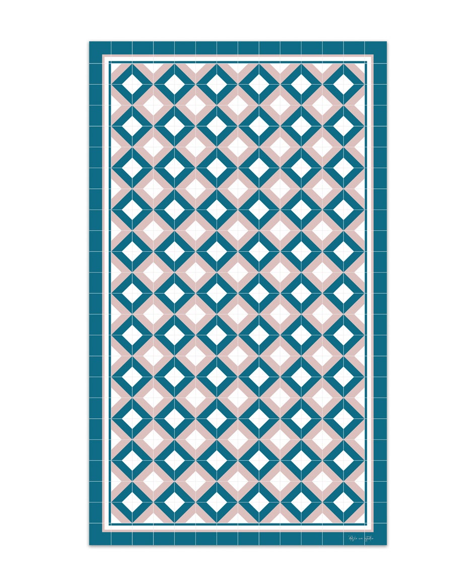 DobleUve Estudio Tapis Vinyle 18 | Noire | 65x140 Cm | Tapis Cuisine | Tapis De Salon Antidérapant Antifongique Ignifuge | Tapis Enfants | Tapis Bain PVC | Tapis PVC