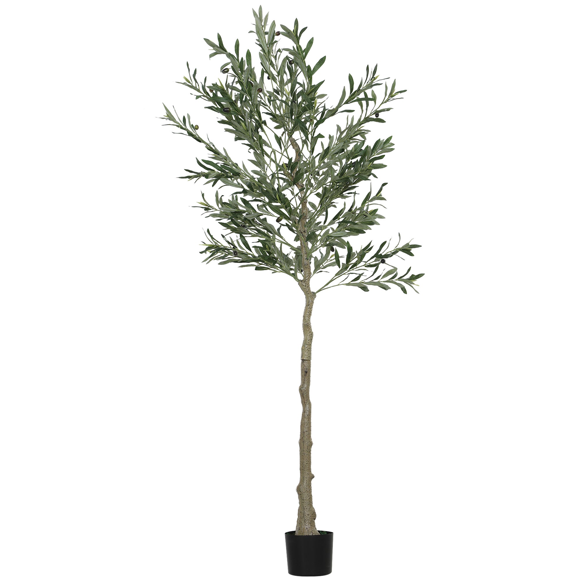 Olivier artificiel 180 cm plante artificielle intérieur, décoration pour maison, bureau, salon, chambre - 2