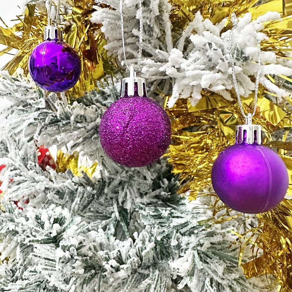Palline Di Natale Infrangibili - 24 Mini Decorazioni Per Albero | 3 Cm Colorate