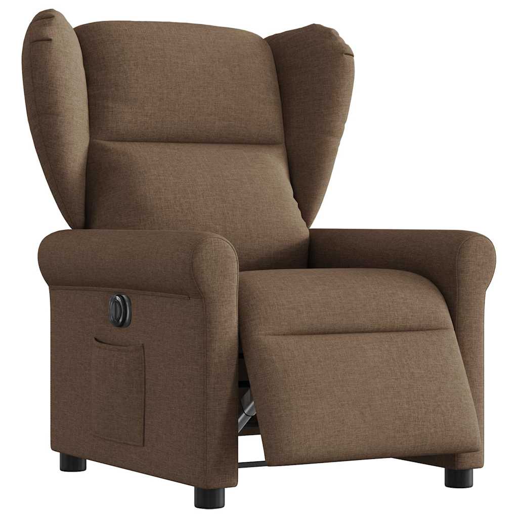 Fauteuil de télévision | Fauteuil inclinable électrique Marron Tissu CFW572894 - 2