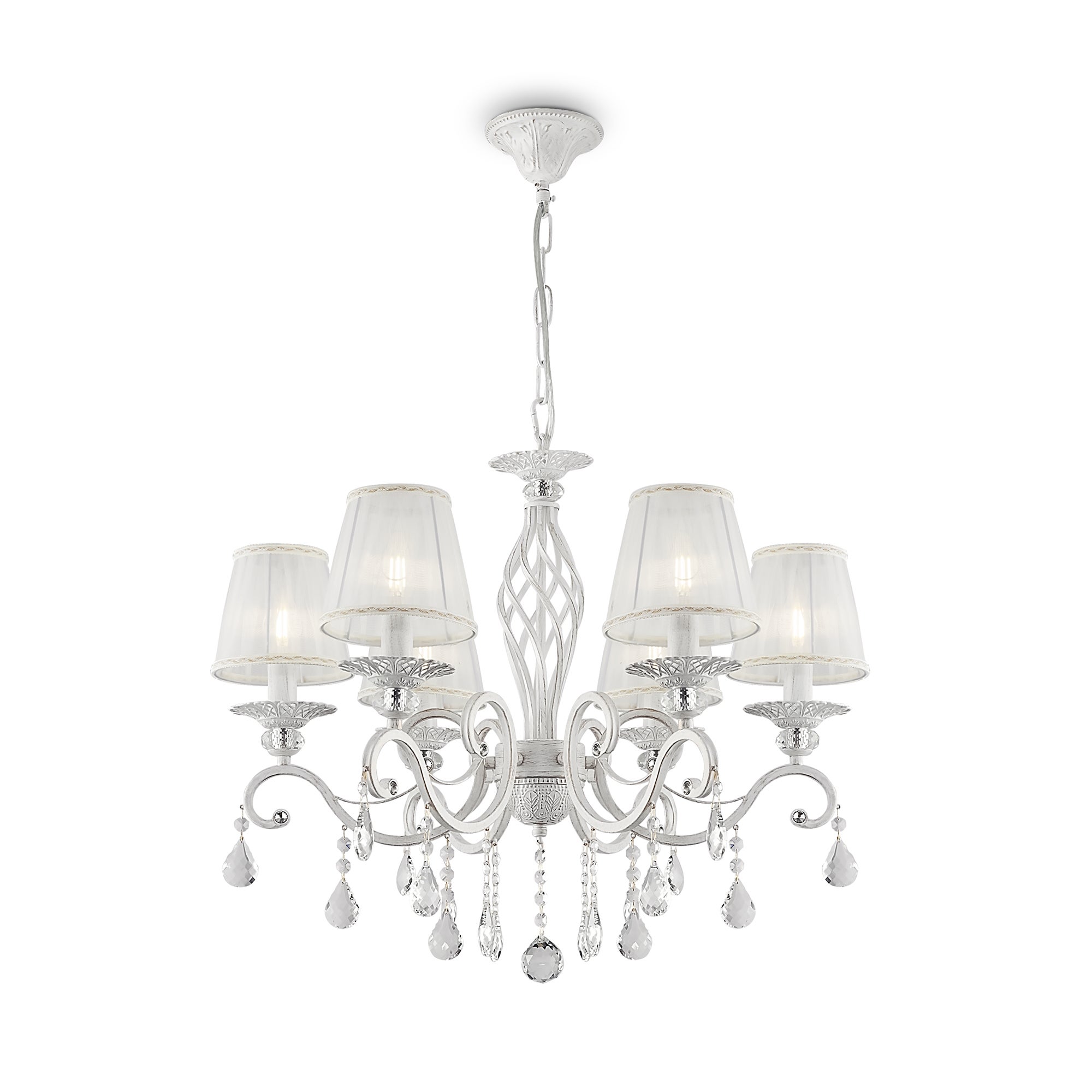 Lampa wisząca Dallas mosiężno-złota 6xG9x28W nowoczesna wym: 170 x 29 x 29 cm szkło Maytoni