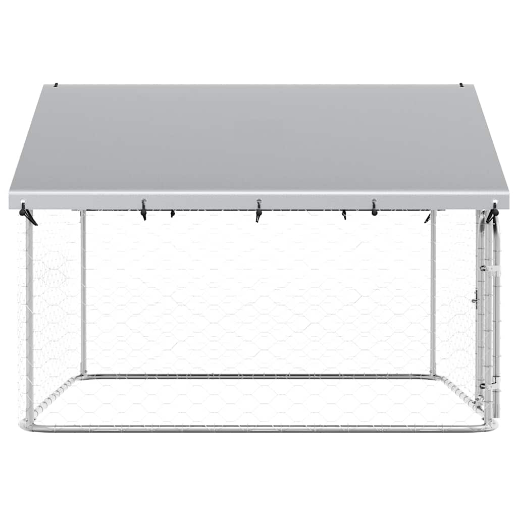 Canil de exterior com telhado 200x200x150 cm vidaXL - 7