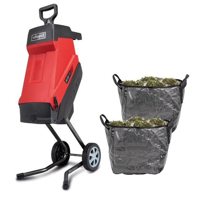 Scheppach Broyeur de végétaux électrique GS55 - 2400W - diamètre max des branches Ø 45 mm - sac collecteur 45L