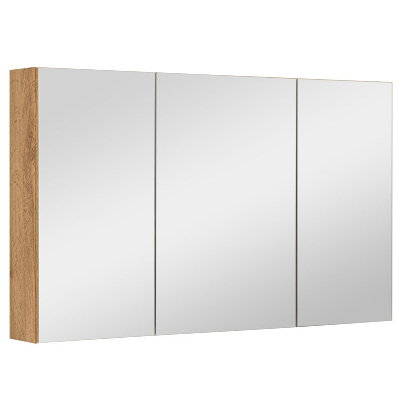 Szafka łazienkowa z lustrem lustrzana wisząca do łazienki dąb wotan 100 cm