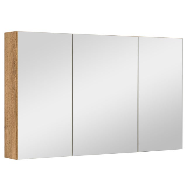 Szafka łazienkowa z lustrem lustrzana wisząca do łazienki dąb wotan 100 cm