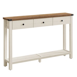 LIFEZEAL Table Console à 3 Niveaux, Table d'Entrée Industrielle, Meuble d'Entrée avec Cadre en Métal, 120 x 34 x 77,5 cm, pour Entrée, Salon, Couloir, Marron Clair LIFEZEAL Table Console à 3 Niveaux, Table d'Entrée Industrielle, Meuble d'Entrée avec Cadre en Métal, 120 x 34 x 77,5 cm, pour Entrée, Salon, Couloir, Marron Clair
