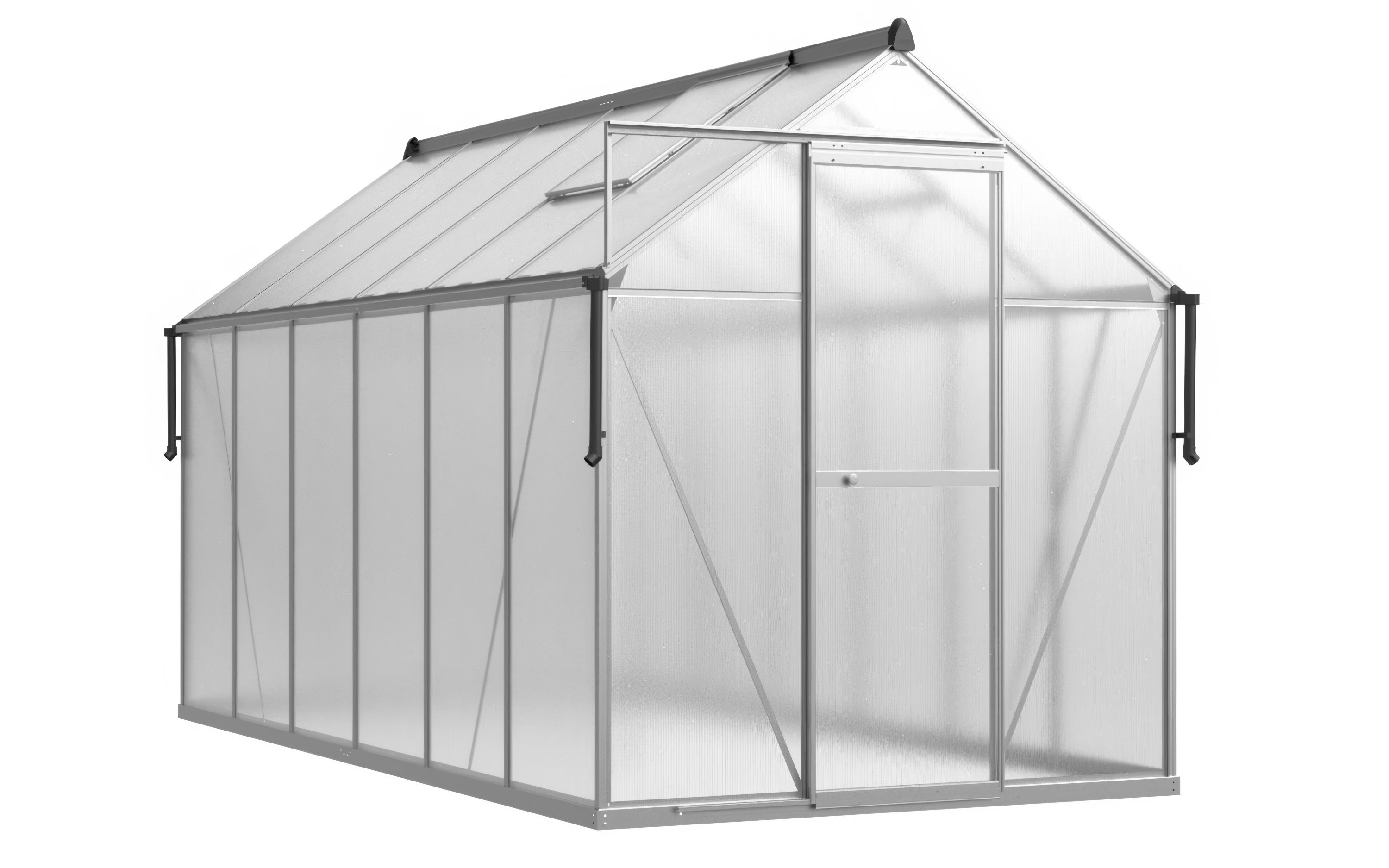 Szklarnia Cultivo z Poliwęglanu 361x183 Ogrodowa Slide-In na warzywa Srebrna 1 szt
