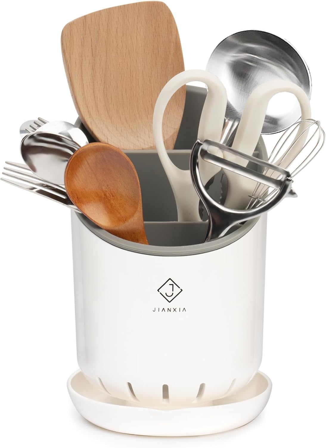 Portautensili Girevole Da Cucina In Acciaio Inossidabile 304, Con Base Pesante E 12 Ganci, Colore Oro Rosa, Per Riporre Mestoli, Palette E Coltelli
