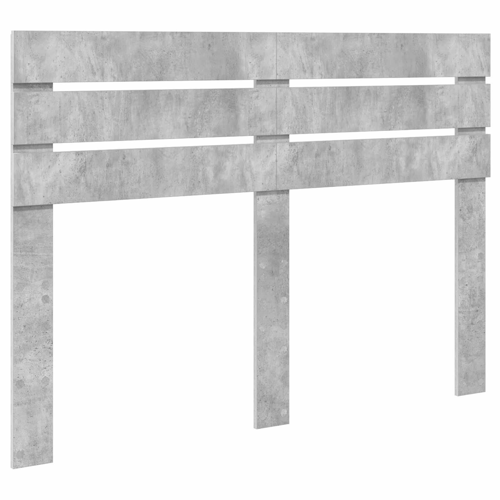 Cadre de lit gris béton 140 x 200 cm en panneau de bois - 7