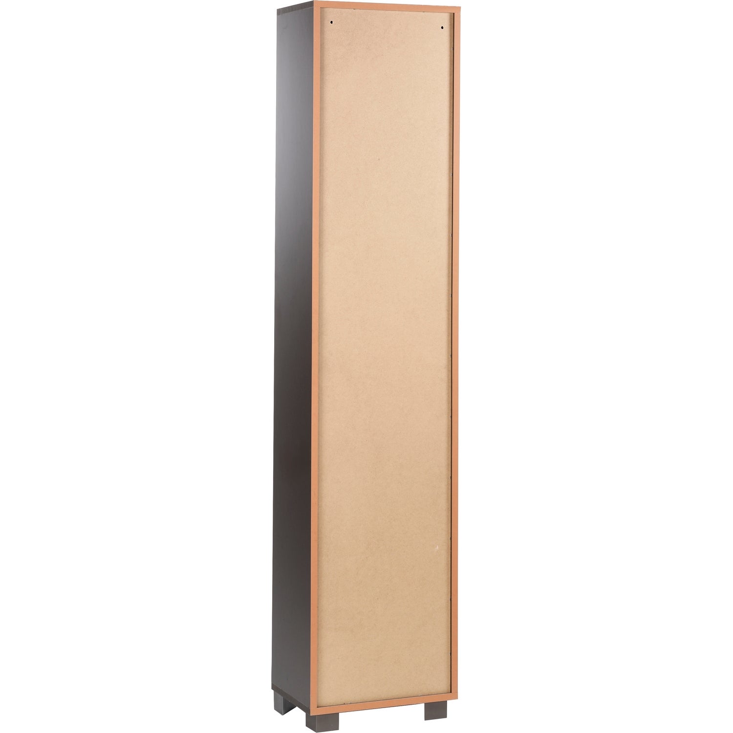 Sarmog Meuble colonne avec porte miroir 43x29x190 cm Blanc flammé Collection Quadrant - 3