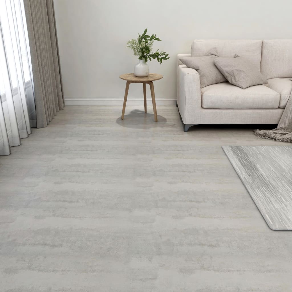 Maison exclusive - lamas para suelo autoadhesivas 55 piezas pvc 5,11 m² gris claro