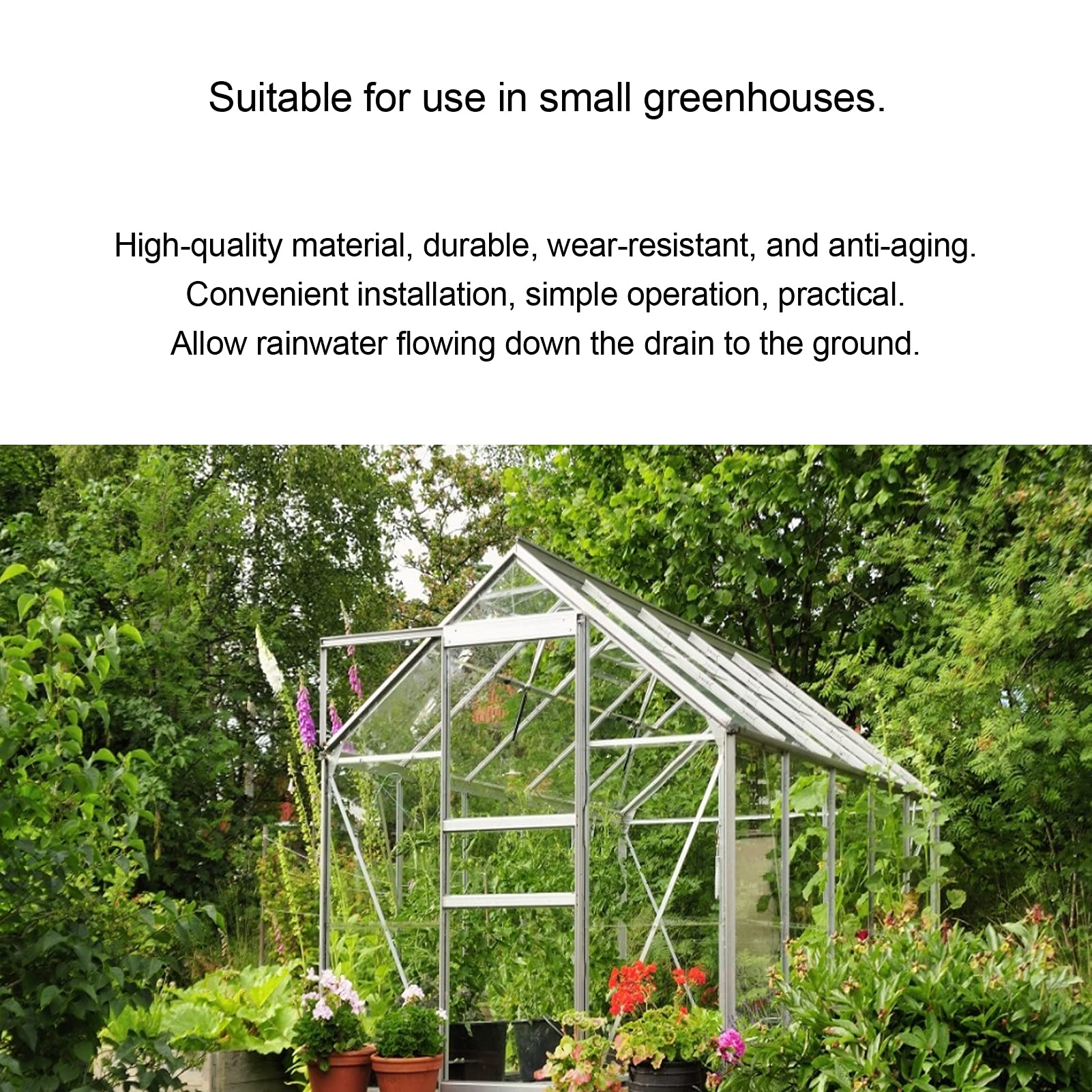 Gouttières d'eau de pluie pour serre, 32mm, tuyaux aboutés, Kits de gouttières, fournitures de serre - 2
