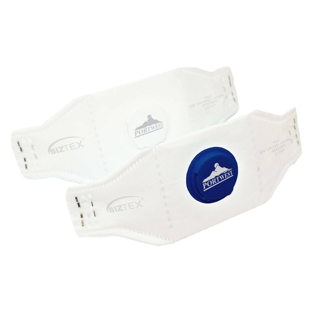 10 Masques Eagle Pliables Ffp3 Avec Valve Portwest Blanc - 2