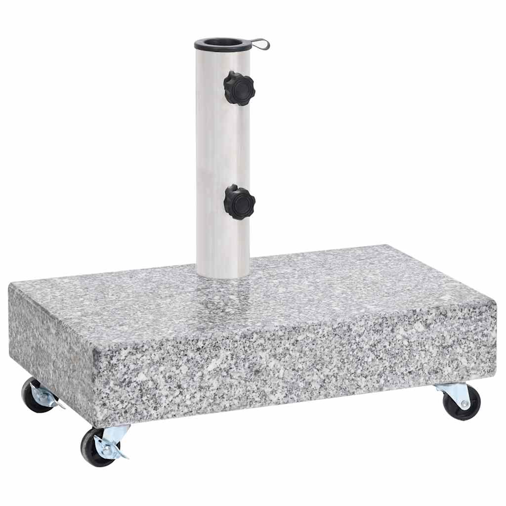 vidaXL Socle de parasol Gris clair 45x25x8,3 cm Granite - 2