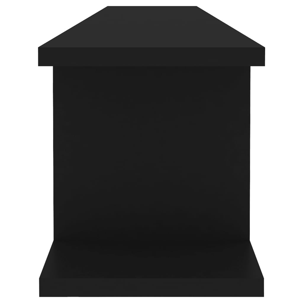 Lot de 2 Étagères murales - Étagères flottantes Noir 105x18x20 cm bois d'ingénierie em497 - 6