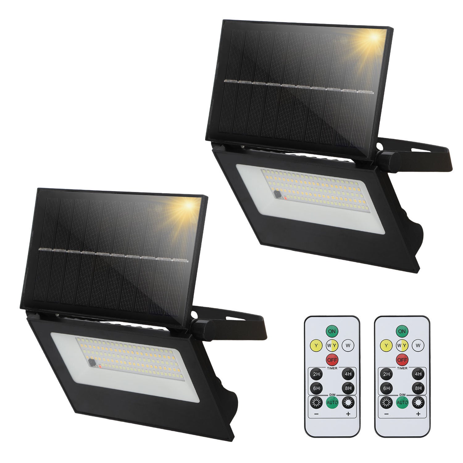 8X Zewnętrzna lampa solarna LED Lampa zewnętrzna IP65 Balkon Taras z czujnikiem ruchu