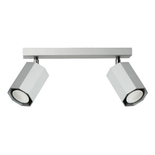 Reflektor sufitowy spot natynkowy Hex listwa szary 2xGU10x40W wym: 30 x 30 cm metal Lampex