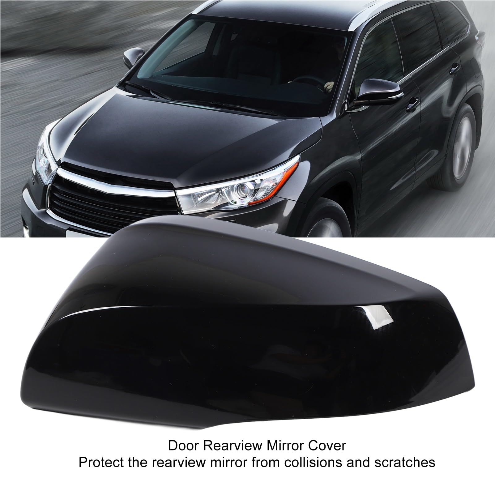 Copertura specchietto nero antigraffio per Highlander 2020-2022 (sinistra 87945 0E070) - 7