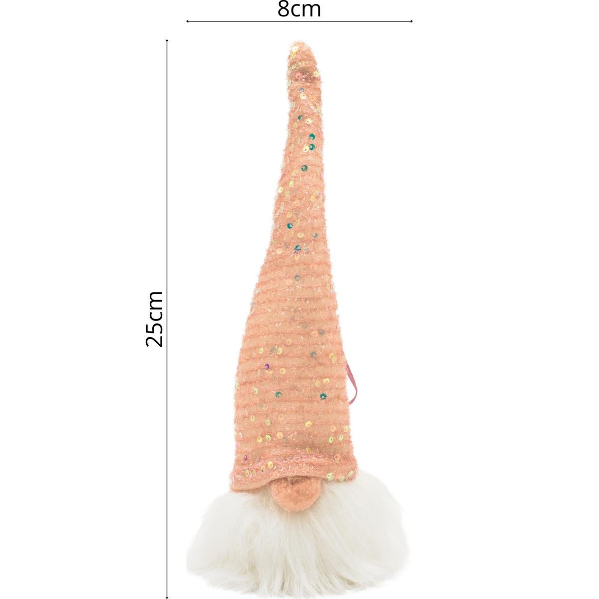 Mikołaj dekoracyjny Led 25 cm różowy - 4