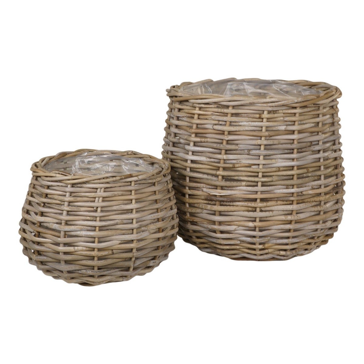Zestaw 2 koszy do przechowywania Pulo, Rattan, Brązowy, Seven Design