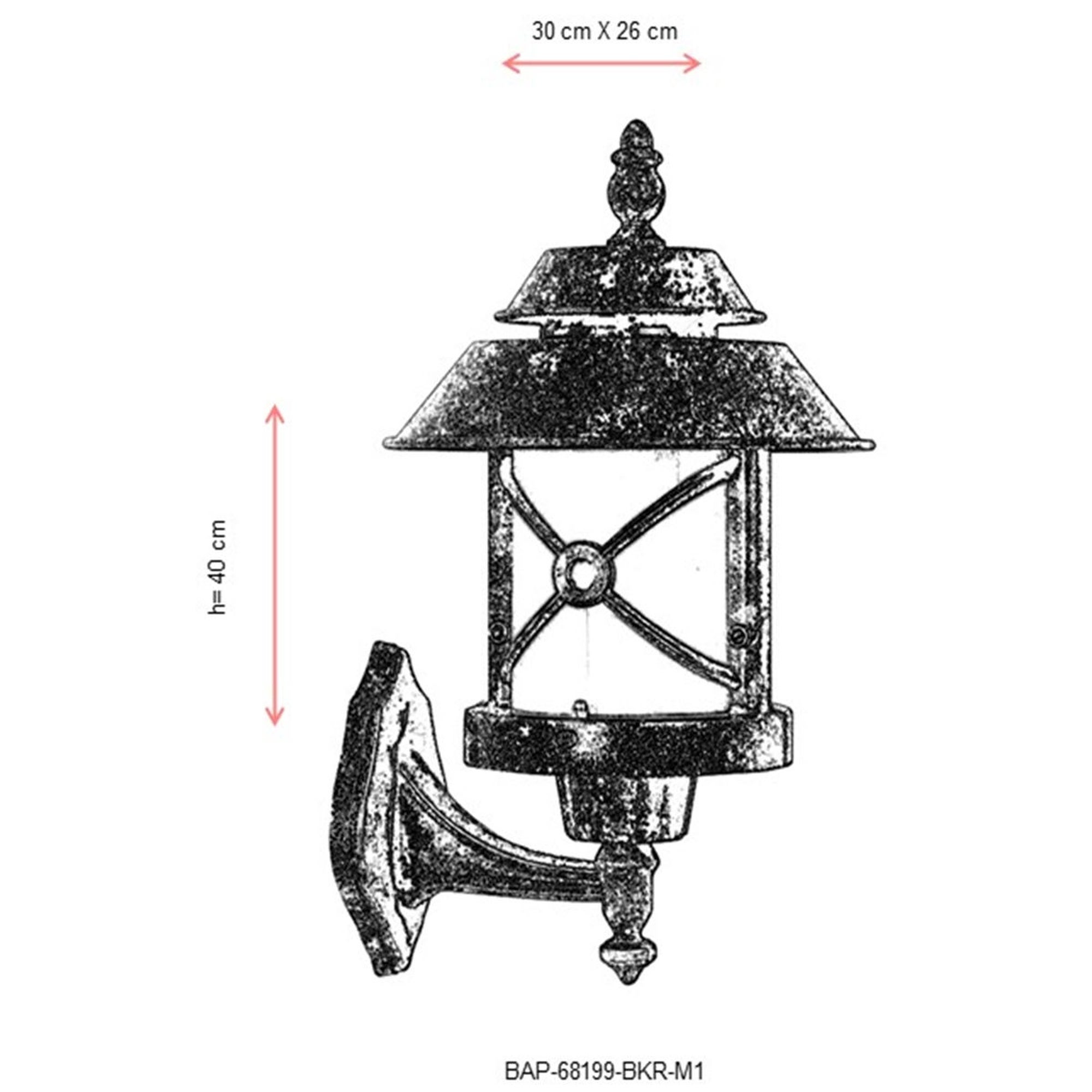 Applique da esterno, struttura in ABS, Colore marrone - 3